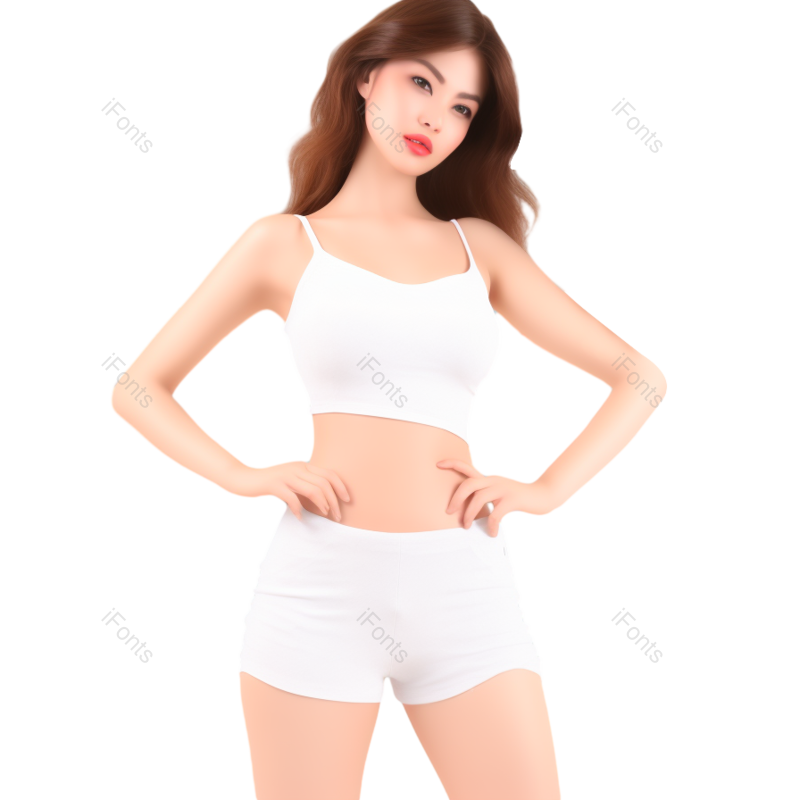 标签图片,美女元素,女生PNG,爆炸免抠素材